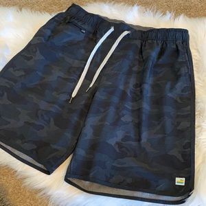 Vuori swim/hybrid shorts in black camo